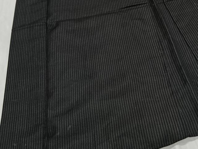平和屋着物∞男性　長羽織　紬地　縞　正絹　逸品　CABD4614ua