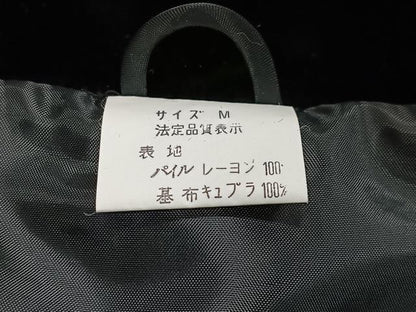 平和屋着物∞和装コート　ベロア　黒地　CABD4619ua