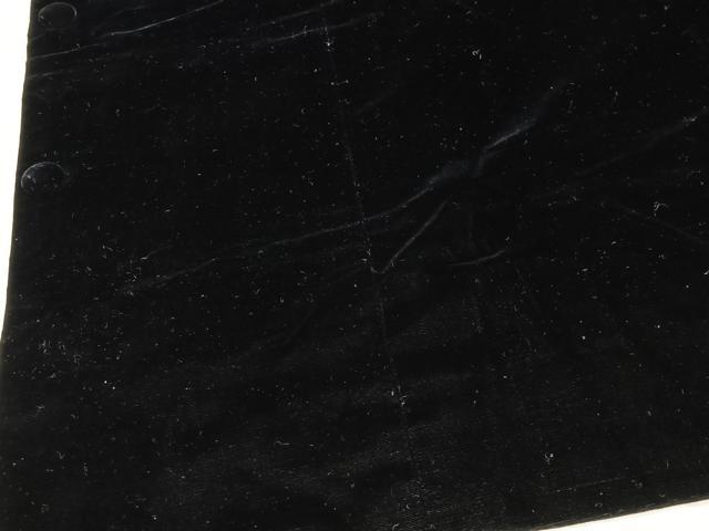 平和屋着物∞和装コート　ベロア　烏羽色　未使用　CABD4623ua