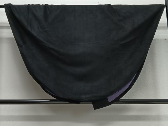 平和屋着物∞和装コート　黒地　ウール　CABD4624ua