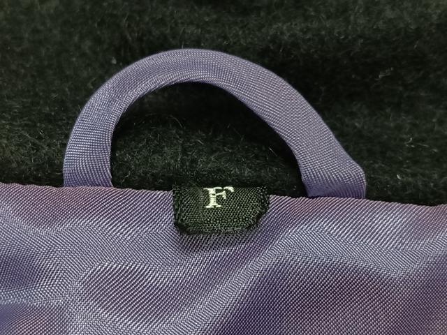 平和屋着物∞和装コート　黒地　ウール　CABD4624ua