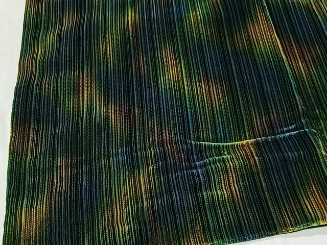 平和屋着物∞和装コート　ベロア　縞　暈し染め　CABD4629ua