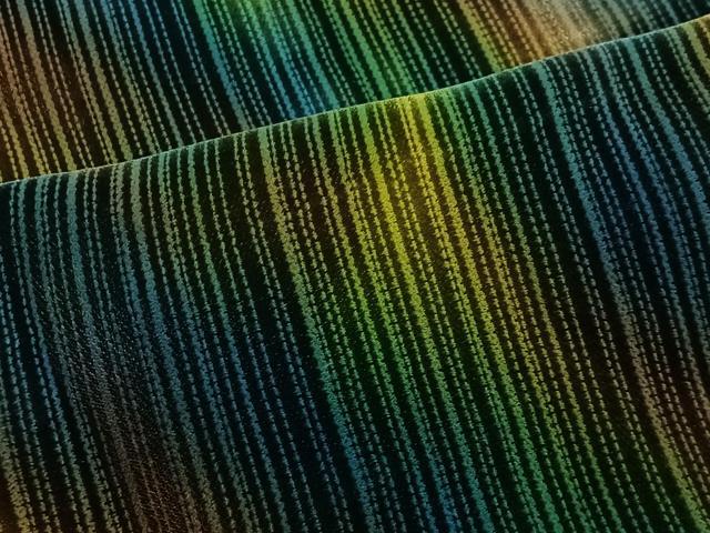 平和屋着物∞和装コート　ベロア　縞　暈し染め　CABD4629ua