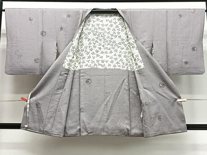 平和屋着物∞道行コート　花丸文　正絹　逸品　CABD4631ua
