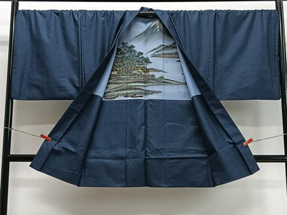 平和屋着物∞男性　長羽織　キングサイズ　本場大島紬　100亀甲　総詰め　正絹　逸品　CABD4634ua