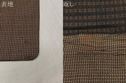 平和屋着物∞男性　長羽織　本場大島紬　格子　正絹　逸品　CABD4647ua