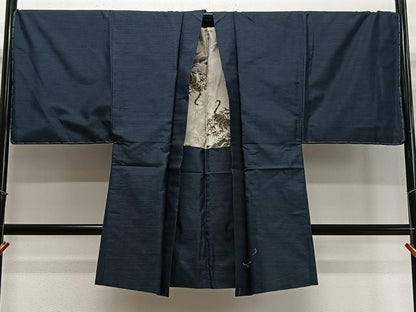 平和屋着物∞男性　長羽織　本場大島紬　80亀甲　総詰め　正絹　逸品　未使用　CABD4649ua