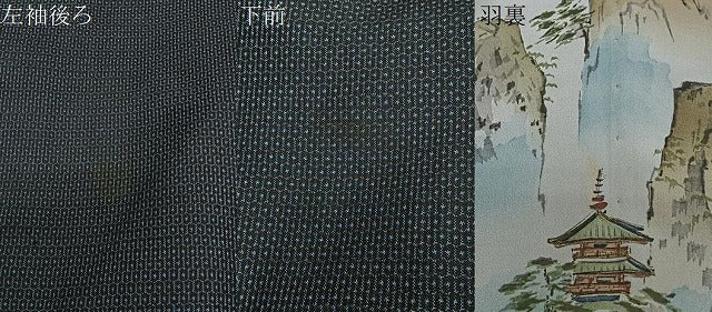 平和屋着物∞男性　羽織　本場大島紬　100亀甲　総詰め　正絹　逸品　CABD4658ua