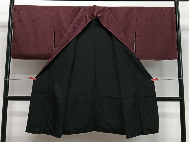 平和屋着物∞道中着　リバーシブル　草花文　暈し染め　ロング丈　反端付き　正絹　逸品　未使用　CABD4665ua