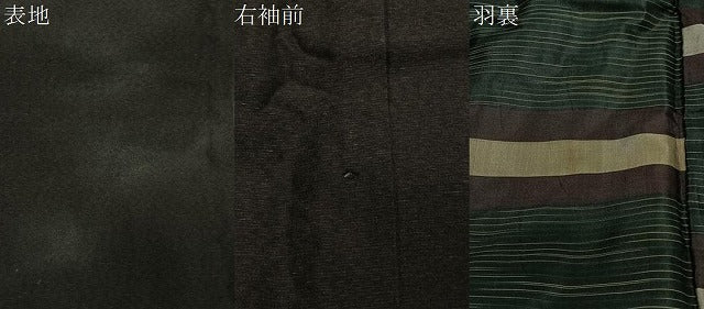 平和屋着物∞男性　長羽織　紬地　霞文　正絹　逸品　CABD4674ua