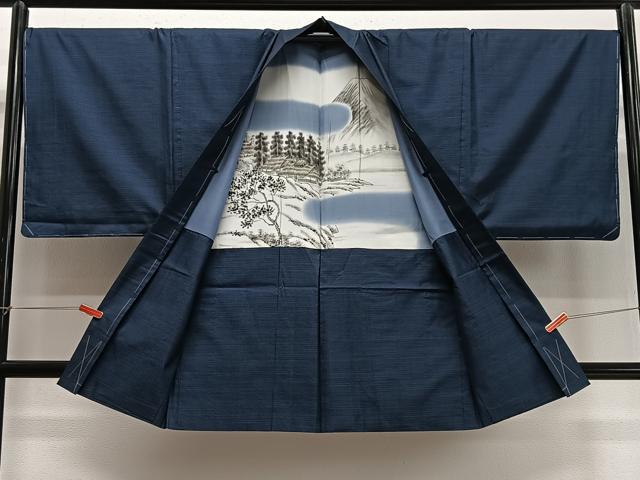 平和屋着物∞男性　長羽織　本場大島紬　100亀甲　総詰め　証紙付き　正絹　逸品　未使用　CABD4680ua