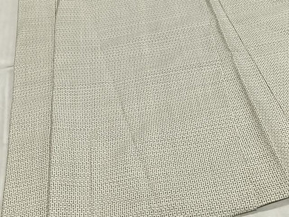 平和屋着物∞男性　長羽織　紬地　幾何学文　正絹　逸品　CABD4682ua