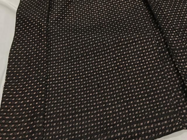 平和屋着物∞男性　長羽織　紬地　幾何学文　正絹　逸品　CABD4686ua