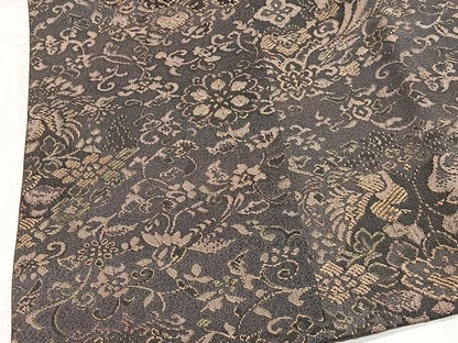 平和屋着物∞前田仁仙　仁仙更紗　道行コート　ショール付き　天目織　更紗花鳥文　さが美扱い　正絹　逸品　CABD4691ua
