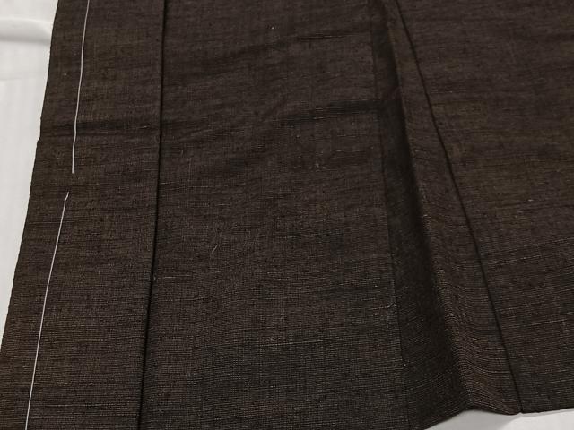平和屋着物∞男性　羽織　紬地　赤墨色　正絹　逸品　未使用　CABD4694ua