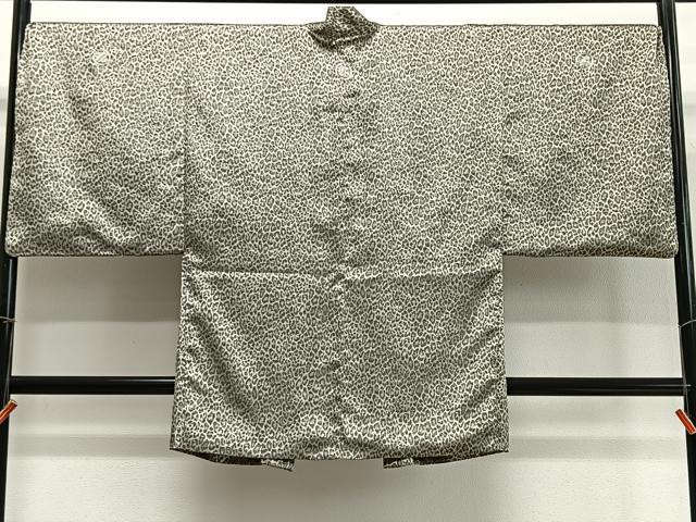 平和屋着物∞男性　長羽織　豹柄　銀糸　洗える着物　CABD4697ua