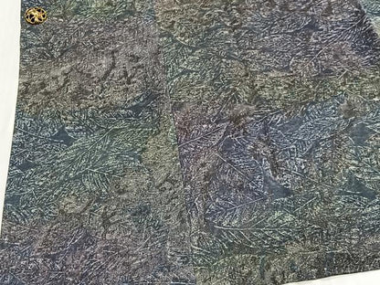 平和屋着物∞和装コート　舞葉文　暈し染め　ロング丈　正絹　逸品　CABD4709ua