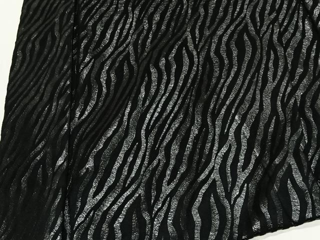 平和屋着物∞男性　長羽織　杢目文　黒地　洗える着物　CABD4710ua