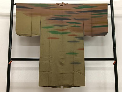 平和屋着物∞道中着　作家物　霞文　暈し染め　ロング丈　正絹　逸品　CABD4712ua
