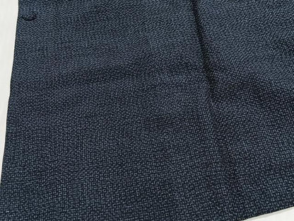 平和屋着物∞道行コート　紬地　横段文　正絹　逸品　CABD4717ua