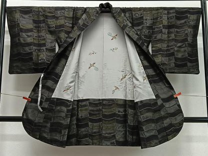 平和屋着物∞道中着　霞文　ロング丈　正絹　逸品　CABD4726ua