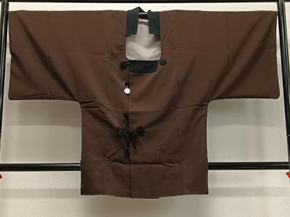 平和屋着物∞男性　和装コート　リバーシブル　角袖　ロング丈　正絹　逸品　CABD4728ua