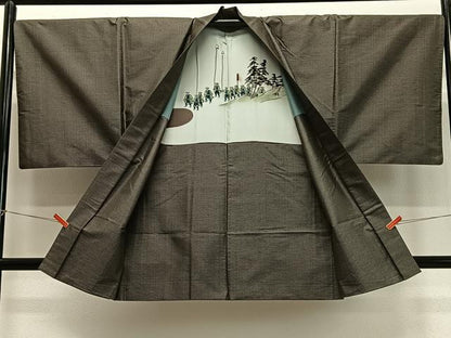 平和屋着物∞男性　羽織　本場大島紬　80亀甲　総詰め　正絹　逸品　CABD4731ua