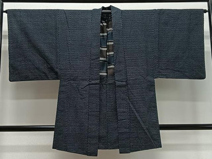平和屋着物∞男性　長羽織　絣文様　綿　逸品　CABD4733ua