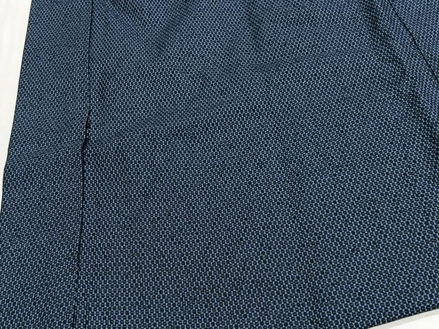 平和屋着物∞男性　長羽織　本場大島紬　120亀甲　総詰め　正絹　逸品　CABD4739ua