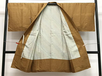 平和屋着物∞道中着　桑茶色　ロング丈　正絹　逸品　未使用　CABD4740ua