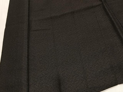 平和屋着物∞男性　長羽織　鉄黒色　正絹　逸品　CABD4746ua