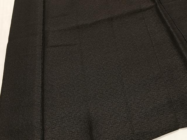 平和屋着物∞男性　長羽織　鉄黒色　正絹　逸品　CABD4746ua
