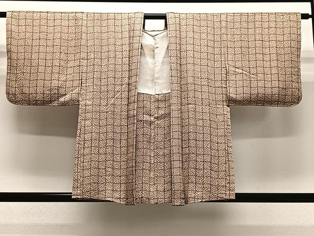 平和屋着物∞羽織　総絞り　格子　杢目絞り　正絹　逸品　CABD4747ua