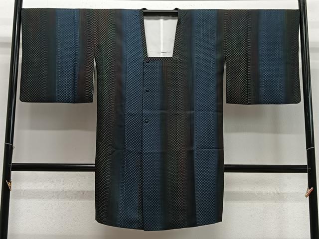 平和屋着物∞道行コート　霞文　ロング丈　正絹　逸品　CABD4761ua