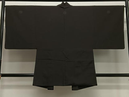 平和屋着物∞男性　羽織　富士　赤墨色　正絹　逸品　CABD4762ua
