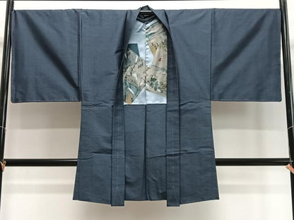 平和屋着物∞男性　長羽織　本場大島紬　80亀甲　総詰め　正絹　逸品　未使用　CABD4763ua