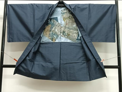 平和屋着物∞男性　長羽織　本場大島紬　80亀甲　総詰め　正絹　逸品　未使用　CABD4763ua