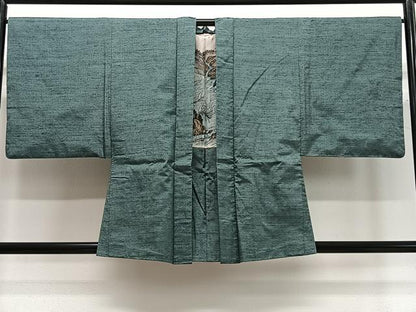 平和屋着物∞男性　羽織　紬地　縞　正絹　逸品　CABD4770ua