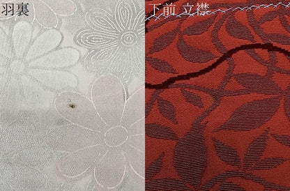 平和屋着物∞道行コート　輪奈ビロード　更紗花文　正絹　逸品　未使用　CABD4778ua