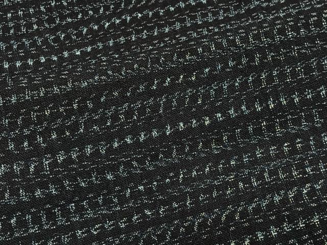 平和屋着物∞男性　紬地　横段文　綿　逸品　CABD4782ua
