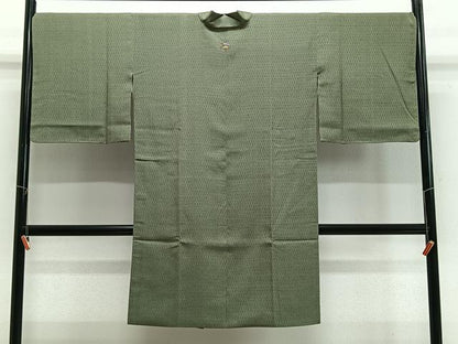 平和屋着物∞道中着　格子　ロング丈　正絹　逸品　CABD4785ua