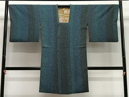 平和屋着物∞道行コート　霞文　ロング丈　正絹　逸品　CABD4786ua