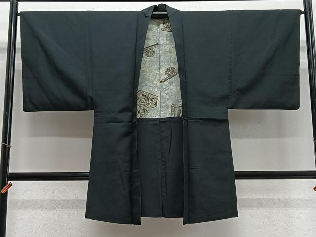 平和屋着物∞男性　長羽織　百入茶色　正絹　逸品　CABD4791ua 平和屋着物∞男性 長羽織 百入茶色 正絹 逸品 CABD4791ua