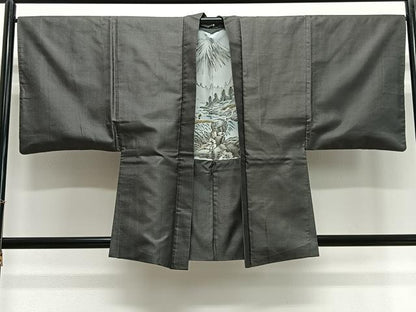 平和屋着物∞男性　羽織　本場大島紬　120亀甲　総詰め　正絹　逸品　CABD4793ua