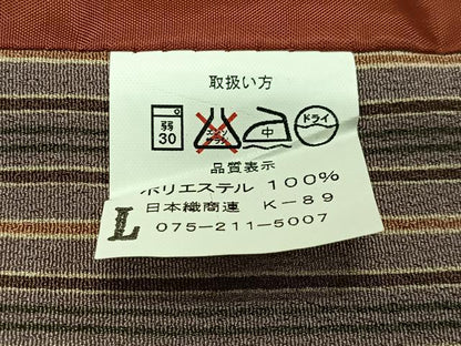 平和屋着物∞道中着　縞　ロング丈　洗える着物　CABD4795ua