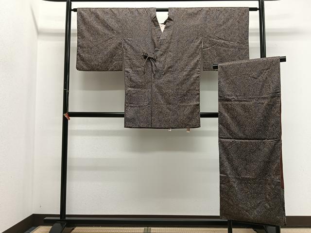 平和屋着物∞道行コート　刺繍　霞文　ショール付き　正絹　逸品　CABD4798ua