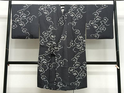 平和屋着物∞道中着　舞花文　金彩　ロング丈　正絹　逸品　CABD4799ua