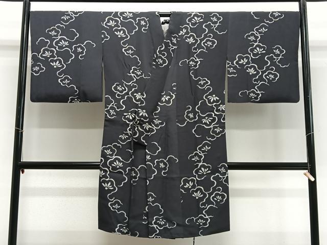 平和屋着物∞道中着　舞花文　金彩　ロング丈　正絹　逸品　CABD4799ua