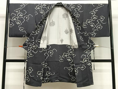 平和屋着物∞道中着　舞花文　金彩　ロング丈　正絹　逸品　CABD4799ua