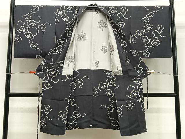平和屋着物∞道中着　舞花文　金彩　ロング丈　正絹　逸品　CABD4799ua
